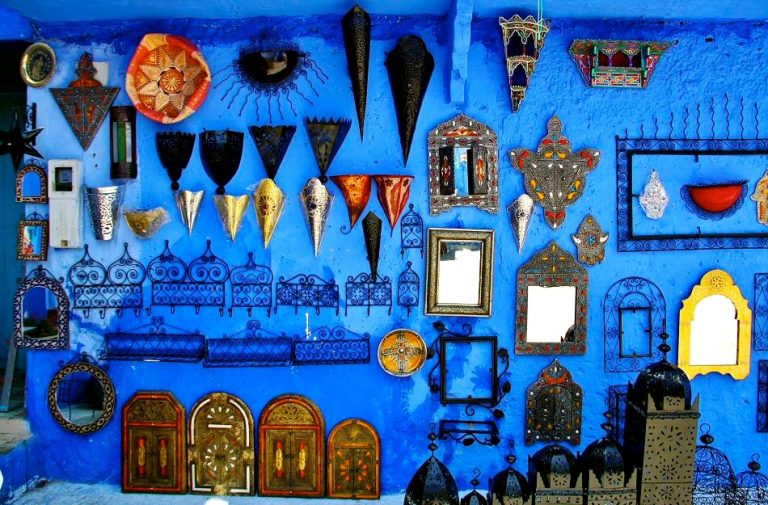 Tienda en Chefchaouen, la ciudad azul de Marruecos